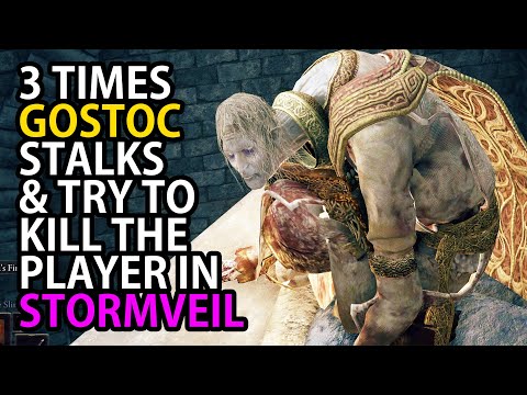 ELDEN RING - 3 TIMES GOSTOC STALKING & TRY TO KILL THE PLAYER IN STORMVEIL CASTLE (BEN FOX VOICED)