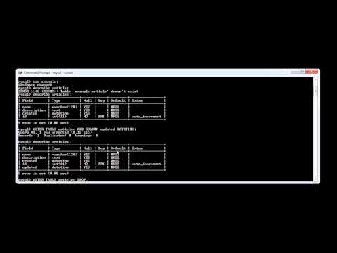MySQL Removing Table Columns