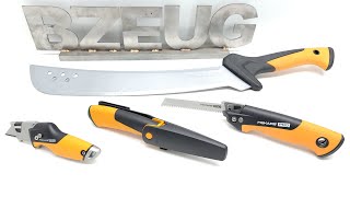 Fiskars Utility Knife, Saw, Machete.  How do they compare?
