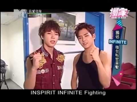 [ENG SUB] 131104 INFINITE Taiwan concert backstage - naughty Woohyun & Hoya