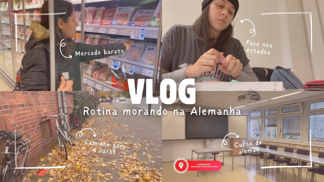 VLOG DE ROTINA: Curso de Alemão + Ida ao Supermercado na Alemanha - Ep.11