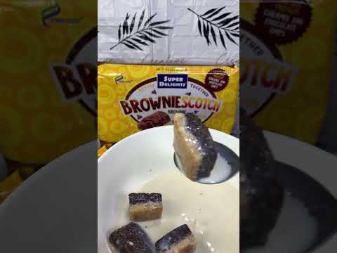 ASMR MILK BROWNIES - CARAMEL AND CHOCOLATE CHIPS (BUTTERSCOTCH) #milk #brownie #asmr #chocolate