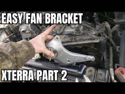 2005 2015 Nissan Xterra Fan Pulley Bracket Replace How to 2014 2013 2012 2011 2010 2009 2008 2006