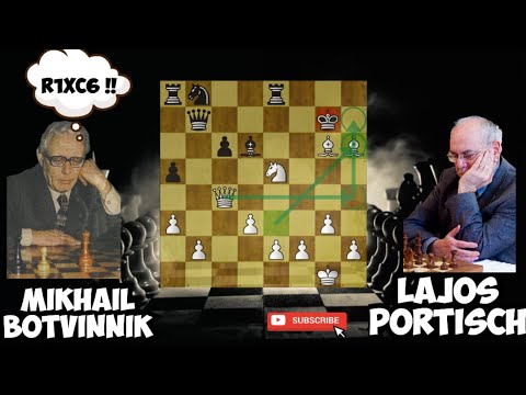 Mikhail Botvinnik VS Lajos Portisch || Monte Carlo 1968 || English Opening