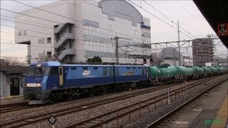 preview picture of video '【JR貨物】EH200-23 タンク貨物列車が到着 (京葉線) Tank car Freight train'