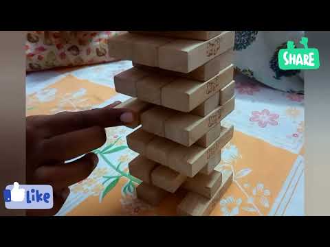 How to play jenga/jenga game full explanation in telugu