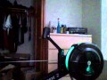 Erg with LEDs rowing test #1