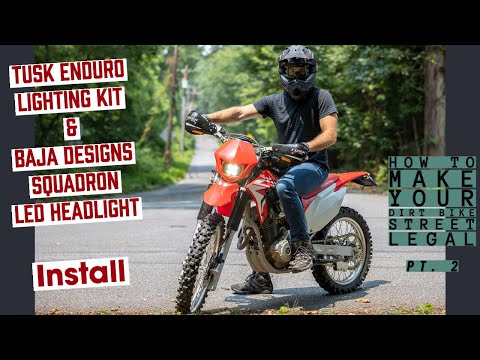 Tusk Enduro Lighting Kit & Baja Designs Squadron LED Headlight Install