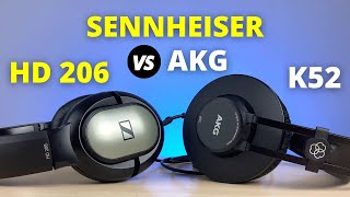 AKG K52 VS Sennheiser HD 206 Headphones Comparison | Build , Design And Sound Quality Explained