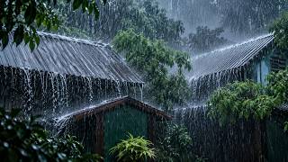 Durma com Chuva Forte no Telhado e Trovões Profundos ⛈️ Sons de Tempestade para Dormir