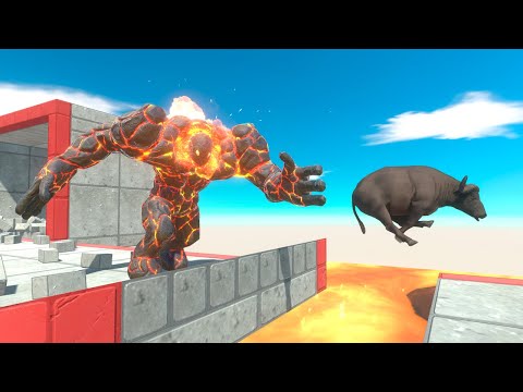 Escape from the Lava Golem - Animal Revolt Battle Simulator