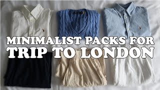 How to pack light for London | Pack with me for sightseeing, dinner, drinks & the theatre!