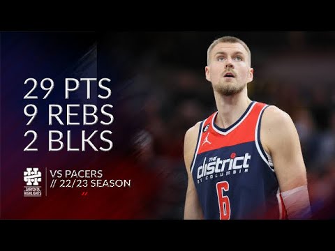 Kristaps Porzingis 29 pts 9 rebs 2 blks vs Pacers 22/23 season