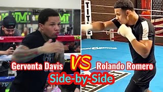 Gervonta Davis vs Rolando Romero Side-by-Side Training