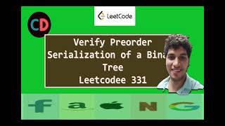 YouTube video 'Verify Preorder Serialization of a Binary Tree | Leetcode 331 | Live coding session 🔥🔥🔥'