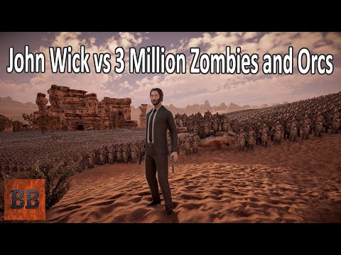 Blood Bath! John Wick vs 3 Million Zombies and Orcs – Ultimate Epic Battle Simulator 2 – UEBS 2