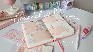 Journaling Bareng yuk! Pink Theme Weekly Spread plan with me