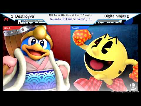 Destroyva (Pac Man) vs digitalninjas (Bowser, King Dedede), Top 12 - UT SSBU Club Weekly I