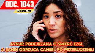 Dziedzictwo, Odcinek 1043: Aynur podejrzana o śmierć Ezgi, a Şahin odrzuca Canse