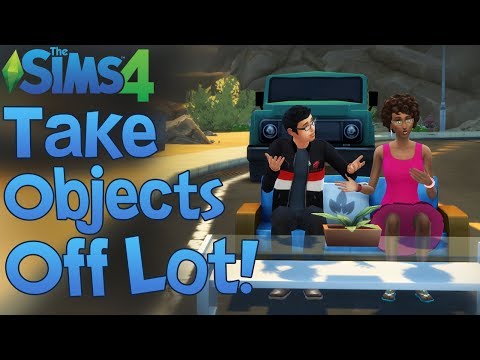Part of a video titled The Sims 4: BUILD OBJECTS OFF LOT, ROTATE OBJECTS ... - YouTube