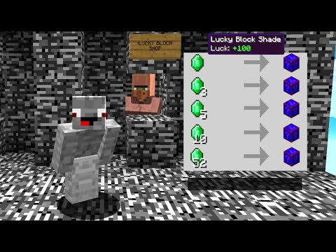 mein Villager verkauft nur Shade Troll 😂 in Minecraft LUCKY BLOCK BEDWARS