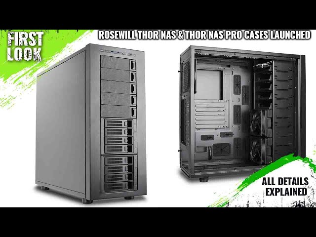 Vídeo relacionado con Rosewill Thor NAS Pro - Carcasa para estación de Trabajo de Torre Completa | Chasis de Servidor | Soporta hasta 8 8.9 cm Hot-Swap 8.9 cm/6.3 cm SATA/SAS y 2 SSD de 6.3 cm | Compatible con E-ATX | 1