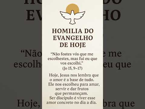 Homilia do Evangelho de Hoje 14 de Maio de 2025 Com Liturgia de Hoje