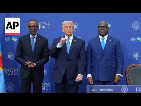 Video | Trump praises Congo and Rwanda for their courage as they sign peace deal