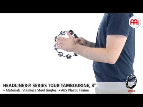 Meinl Percussion HTT8BK Headliner Series Tour Tambourine, 8", 1 Row, Black (VIDEO) image 2