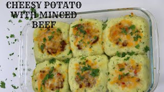 How to make Cheesy Potatoes with Minced Beef #healthyrecipestasty #easyrecipe #potatorecipe