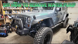 JEEP JKU HOW TO REMOVE WATER PUMP DIY