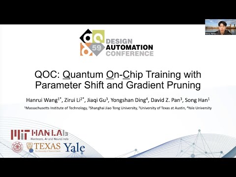 DAC'22 QOC: Quantum On-Chip Training with Parameter Shift and Gradient Pruning, Hanrui Wang
