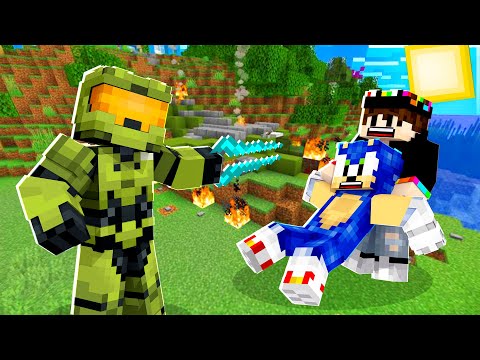 Minecraft - Sonic Survival Adventures - Master Chief CRASH Landing! [7]