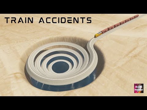 Impossible Weird Spiral Rail Tracks Vs Trains BeamNG.Drive