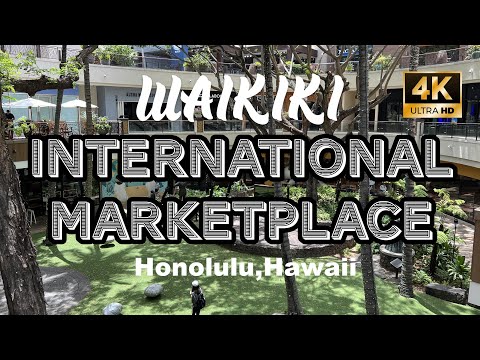 Waikiki International Marketplace a pé do Honolulu Zoo 4K Hawaii