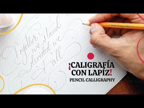 Cómo escribir caligrafía cursiva - Caligrafía con lapiz - Pencil calligraphy - Handwriting - cursive