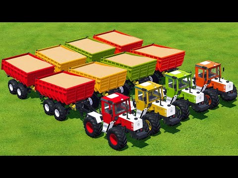 HARVEST, LOAD AND TRANSPORT SOYBEANS WITH CASE TRACTORS - Farming Simulator 2022