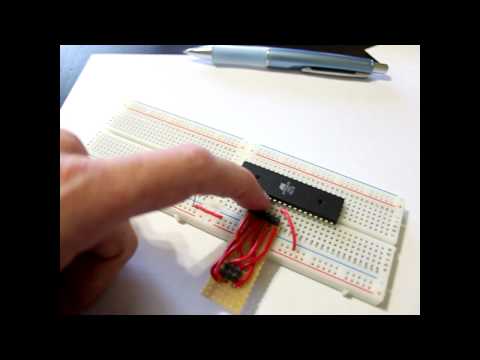 12. Arduino for Production!  AVR Atmega32 - Adding a Button to the Microcontroller