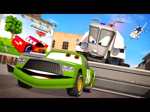Sheriff McQueen ⚡🚓 Lightning McQueen Vs Chick Hicks Part 2 (Police Car chase 3D Animation)