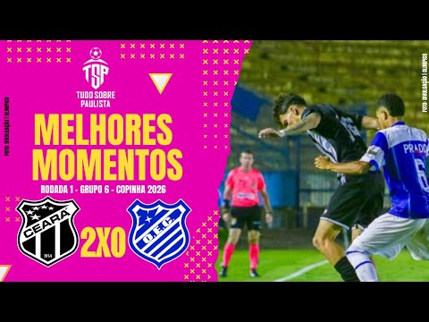 MELHORES MOMENTOS CEARÁ 2x0 OLÍMPICO (SE) – RODADA 1 – GRUPO 6 – COPINHA 2026 – 03/01/26