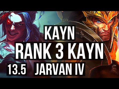 KAYN vs JARVAN IV (JNG) | Rank 3 Kayn, 7/1/5, Dominating | KR Challenger | 13.5