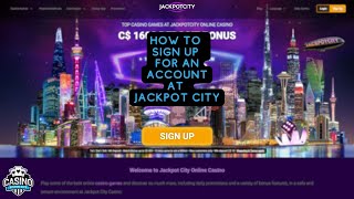 How to register an account at Jackpot City Casino.