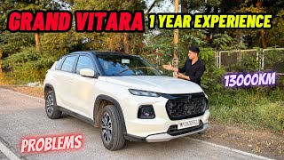 Grand Vitara 1 Year Ownership Experience 🔥 | Mileage , Comfort , Problems 13000 KM Review |