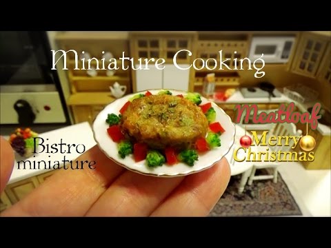 Miniature Cooking #57 ミニチュア料理 『Meatloaf ミートローフ』 Edible Tiny Food Tiny Kitchen Mini Food Video