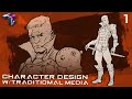 HANDS ON Drawing A Character Design With Traditional Media Ft Shaky Desk