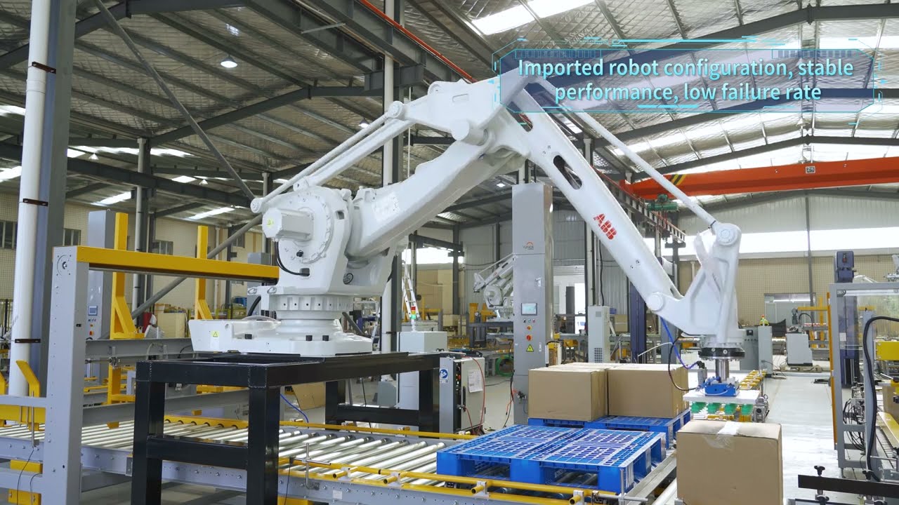 Automated Robotic Palletizer for Carton Box Stacking High-Capacity