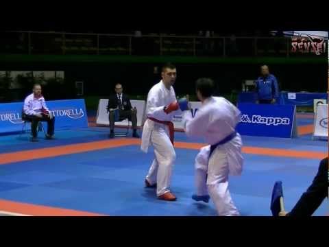 Francesco Puleo vs Mario Cartelli - Final +90 kg - Campionati Italiani Kumite Ostia 2012