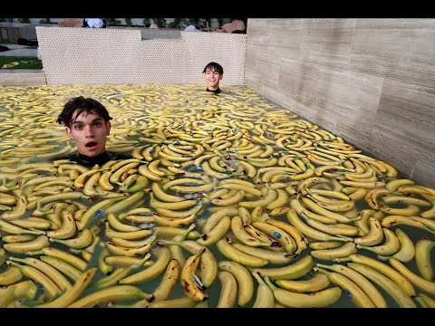1000 BANANAS IN POOL!
