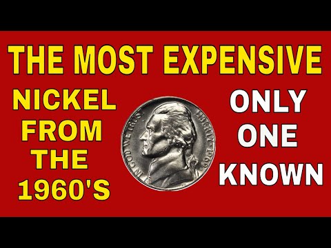 The most valuable nickel from the 1960's! Only one known! Rare Jefferson nickels to look for!
