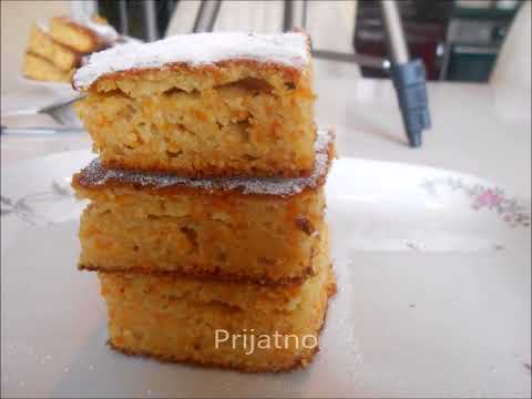 Bundevara bez kora. Jednostavna a ukusna izlivena pita sa bundevom. Gotova za tren. Pumpkin cake.